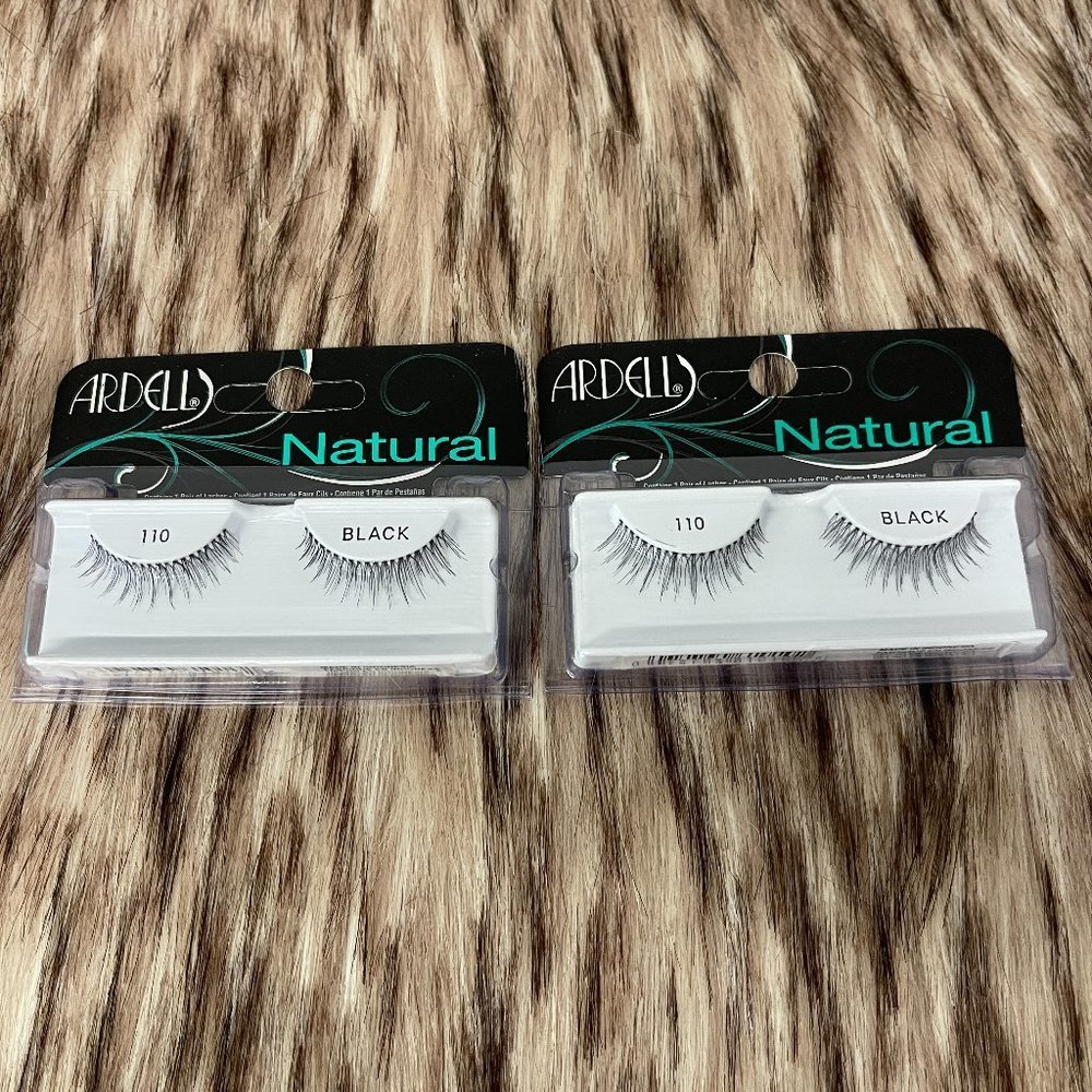 LOT OF 2 Ardell Natural #110 False Lashes, Black